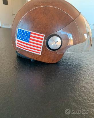 Casco personalizzato rivestito in pelle