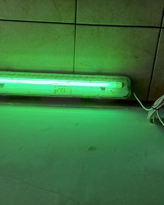 PLAFONIERA CON NEON VERDE 60 CM