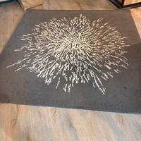 Tappeto astratto bianco grigio