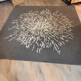 Tappeto astratto bianco grigio