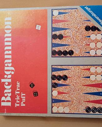Backgammon vintage Ravensburger CIB completo 1970