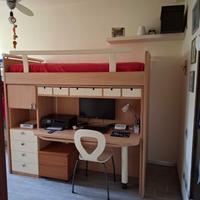 Cameretta con letto a castello scorrevole