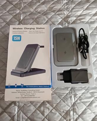 Stazione di Ricarica Wireless 3 in 1 Rapida 15W – 