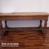 Tavolo francese 800 in noce con intarsio e cassert