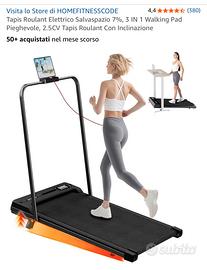 Tapis roulant elettrico salvaspazio