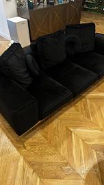 Divano 3 posti + 2 pouf