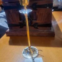 candeliere ottone oro 24carati con decoro