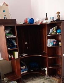 Libreria -scrivania legno teak