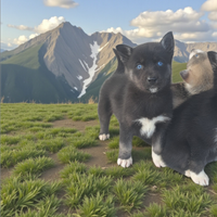 Husky con pedigree enci