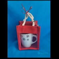 Tazza Mug in CERAMICA + Borsa in LINO 