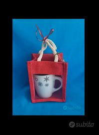 Tazza Mug in CERAMICA + Borsa in LINO 