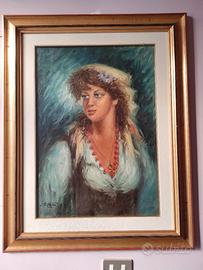 Dipinto olio su tela Luciano Lutring