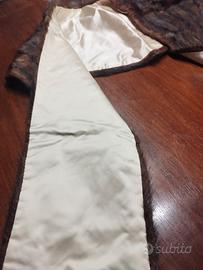 stola/sciarpona in seta e pelo rat muscat