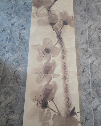 3 quadri stampe tele canvas fiori 