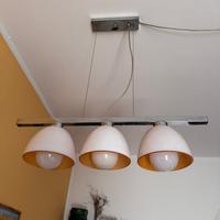 Lampadario moderno 3 luci metallo vetro