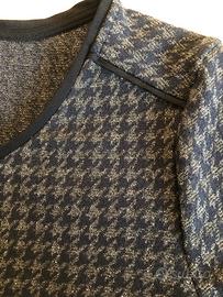 Abito fantasia pied-de-poule oro nero