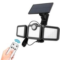 Faretto LED Solare 3 Pannelli Orientabili con Sens