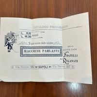 antico  depliant “macchine parlanti”