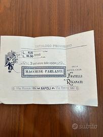 antico  depliant “macchine parlanti”