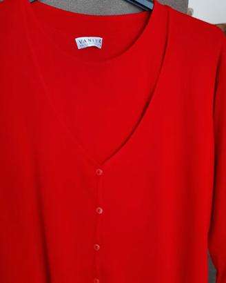 Canotta piu cardigan donna
