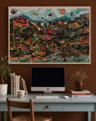 Mappa originale fantasy di Wanderland 1965
