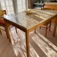 Tavolo cucina in marmo travertino