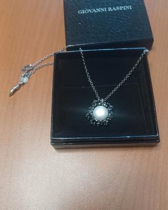 RASPINI PENDENTE ANEMONE IN ARGENTO 925 CON PERLA