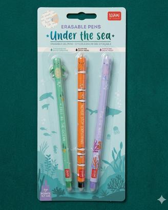 Set 3 Penne Cancellabili Legami Under The Sea