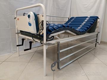 Letto degenza regolabile + materasso antidecubito