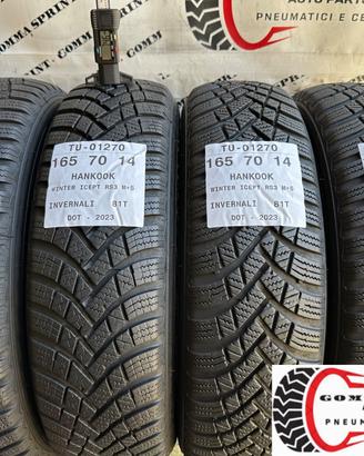 4 PNEUMATICI 165/70 R14 HANKOOK INVERNALI