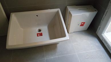 Lavatoio in ceramica linea Messico con piedini