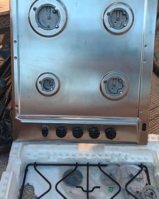 Piastra ignis 4 fuochi acciaio inox