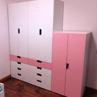 2 armadi Ikea cameretta bambini, colori assortiti