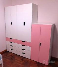 2 armadi Ikea cameretta bambini, colori assortiti