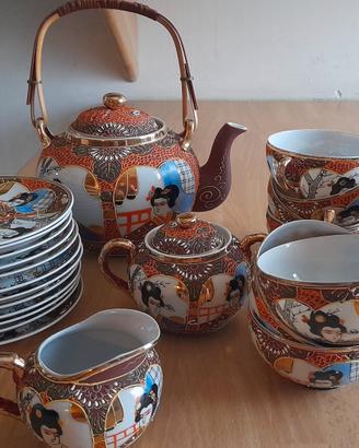 Servizio da tè/caffè vintage giapponese "Eggshell"