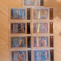 Pokemon eevee + 8 evoluzioni gradate pristine 10