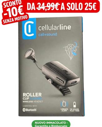 NUOVO ma SCONTO -10€! Cellularline Roller Clip