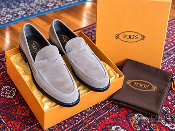 TOD'S mocassini uomo in camoscio