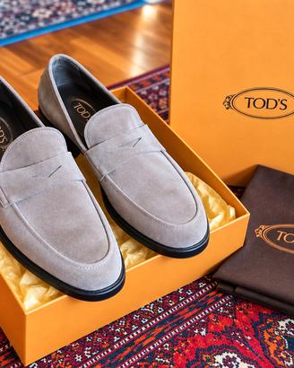 TOD'S mocassini uomo in camoscio