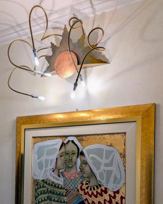 Lampada Lucifero Illuminazione Half Hall in rame