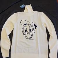 Maglia bianca collo alto Paperino originale Disney