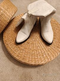 Stivali Texani Bianchi / Camperos con Ricami 