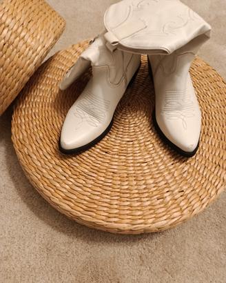 Stivali Texani Bianchi / Camperos con Ricami 