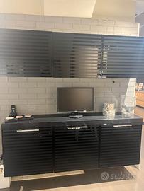 LIVING SCAVOLINI LACCATO LUCIDO NERO