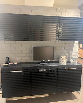 LIVING SCAVOLINI LACCATO LUCIDO NERO