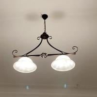 lampadario in ferro battuto