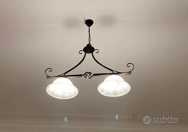 lampadario in ferro battuto