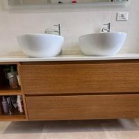 mobile bagno  doppio lavandino miscelatore