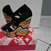 Eccentriche zeppe donna nere/multicolor n.36