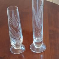 Bicchieri flou vintage in cristallo decorato